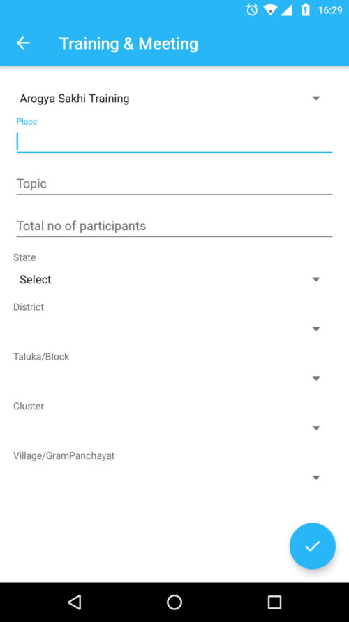 Save a Mother NGO field force management application monitoring screen